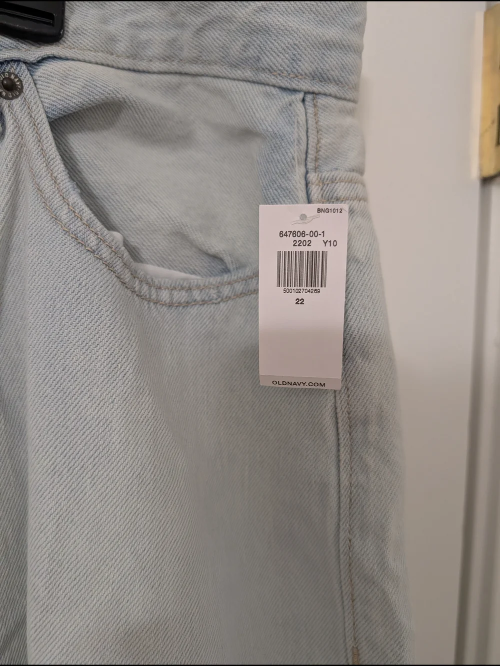 Old Navy Light Wash Extra High Rise Baggy Wide Leg Jeans W/ Secret Smooth Pocket